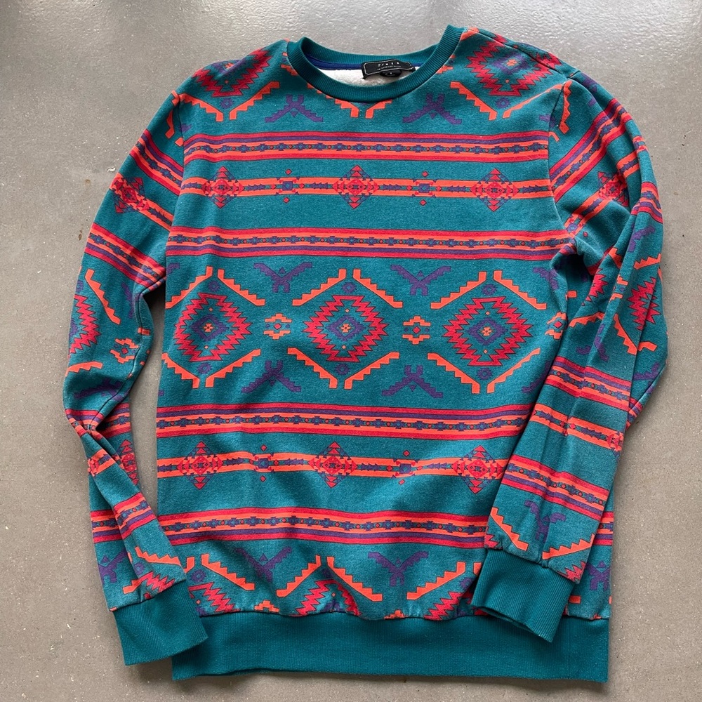 Aztec design Crewneck sweater